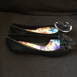 Brand New Black Leather boc Flats Sz 7